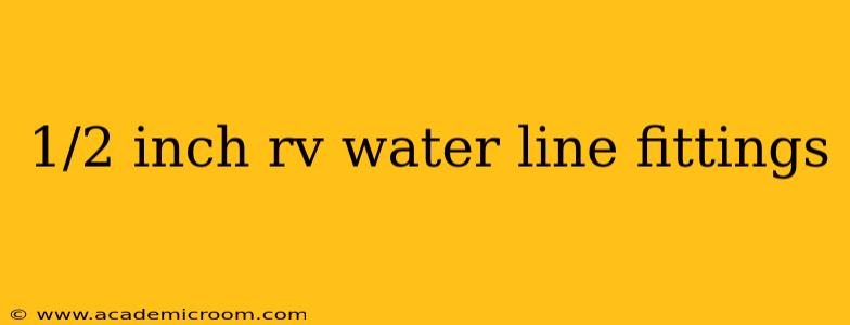 1/2 inch rv water line fittings