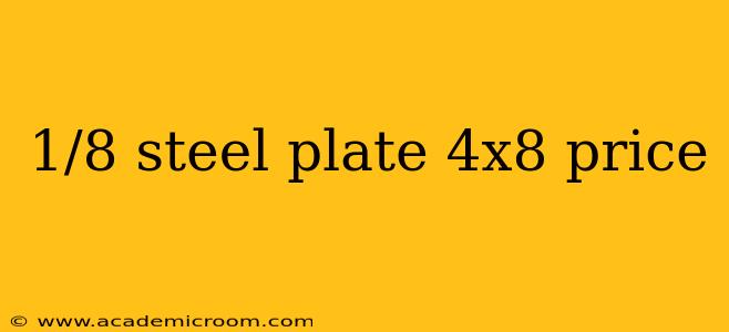 1/8 steel plate 4x8 price
