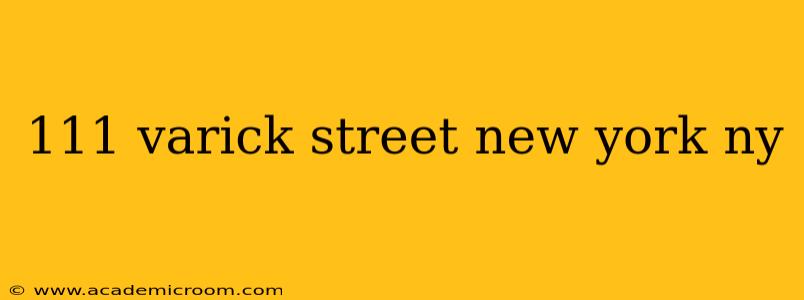 111 varick street new york ny