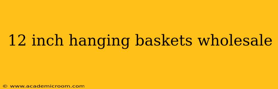 12 inch hanging baskets wholesale
