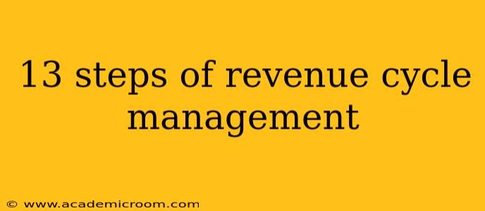 13 steps of revenue cycle management