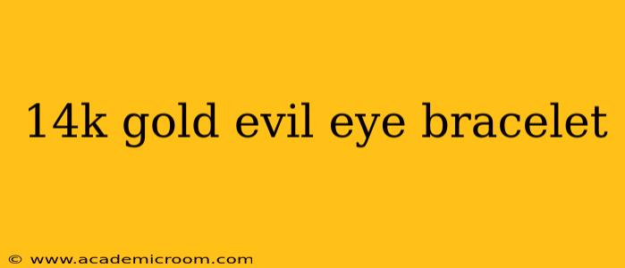14k gold evil eye bracelet