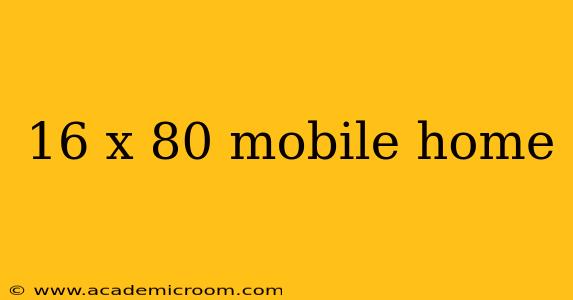 16 x 80 mobile home