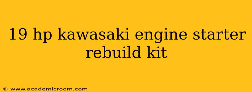 19 hp kawasaki engine starter rebuild kit