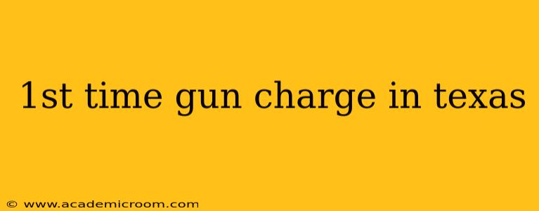 1st time gun charge in texas