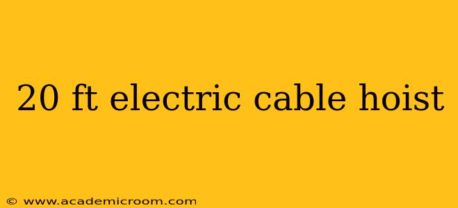 20 ft electric cable hoist