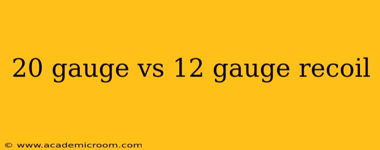 20 gauge vs 12 gauge recoil