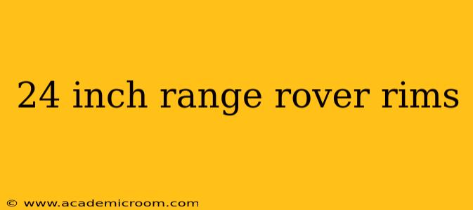 24 inch range rover rims