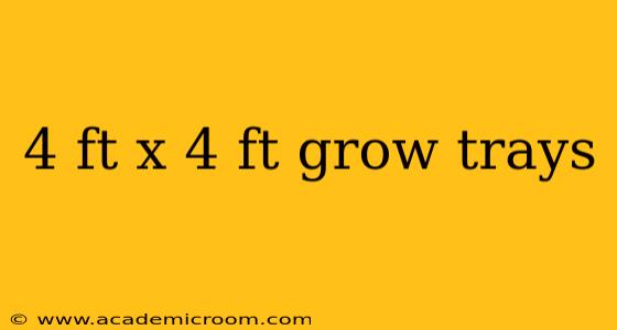 4 ft x 4 ft grow trays