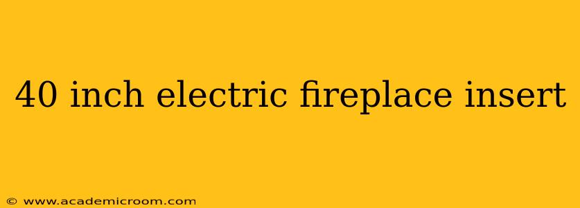 40 inch electric fireplace insert