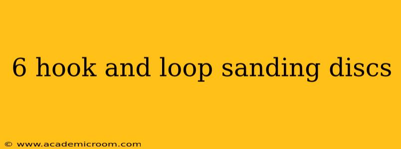 6 hook and loop sanding discs