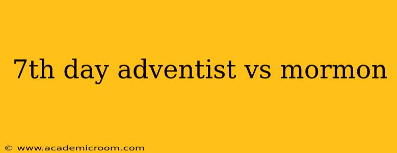 7th day adventist vs mormon