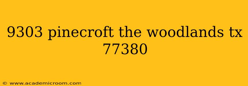 9303 pinecroft the woodlands tx 77380