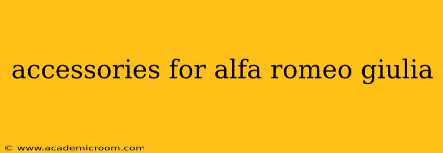 accessories for alfa romeo giulia