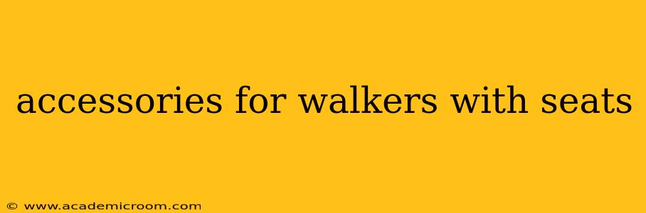 accessories for walkers with seats