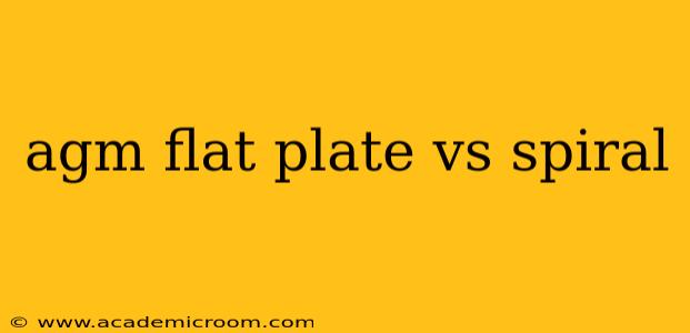 agm flat plate vs spiral