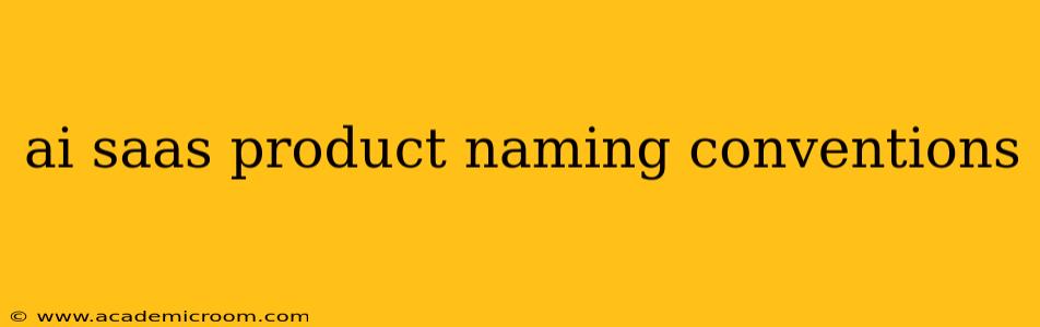 ai saas product naming conventions