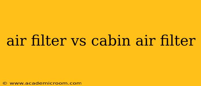 air filter vs cabin air filter