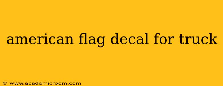 american flag decal for truck