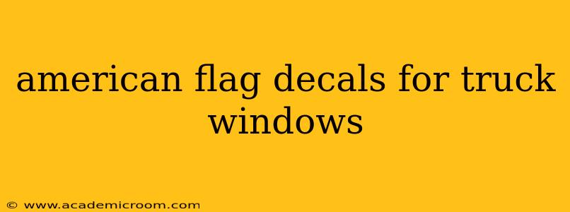 american flag decals for truck windows