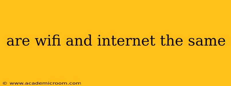 are wifi and internet the same