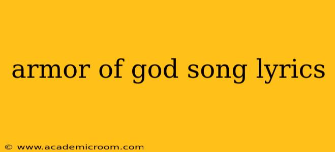 armor of god song lyrics