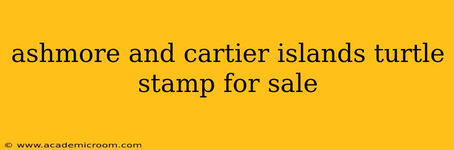 ashmore and cartier islands turtle stamp for sale