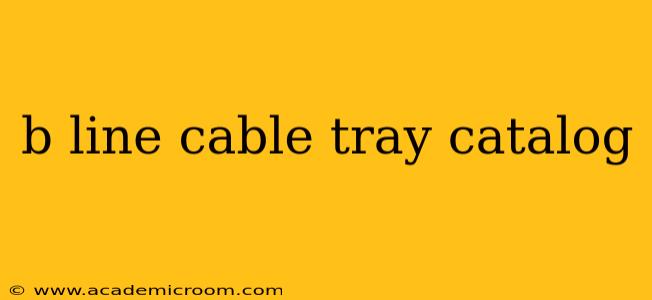 b line cable tray catalog