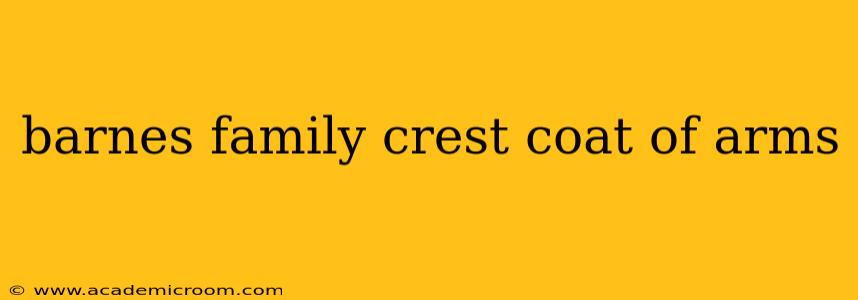 barnes family crest coat of arms
