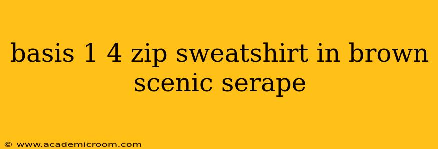 basis 1 4 zip sweatshirt in brown scenic serape