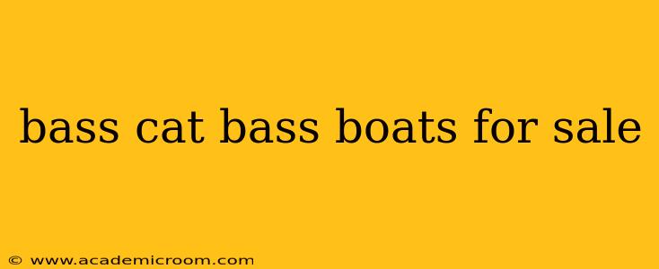 bass cat bass boats for sale