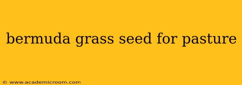 bermuda grass seed for pasture