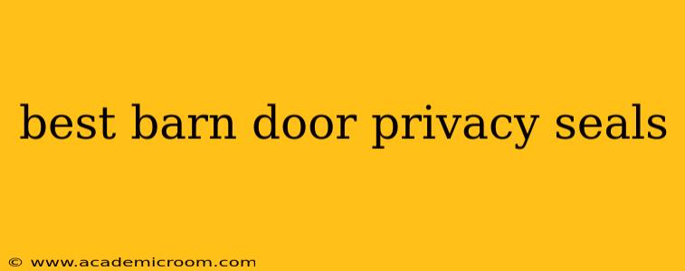 best barn door privacy seals