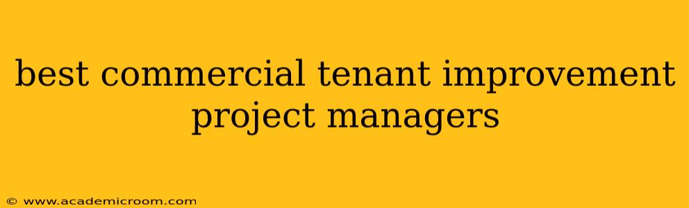 best commercial tenant improvement project managers