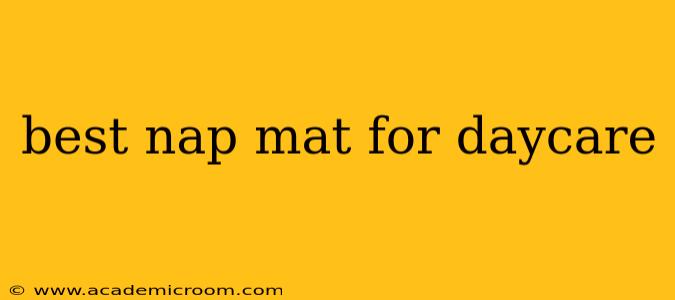 best nap mat for daycare