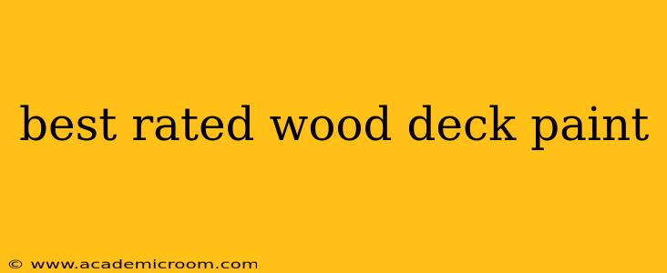 best rated wood deck paint