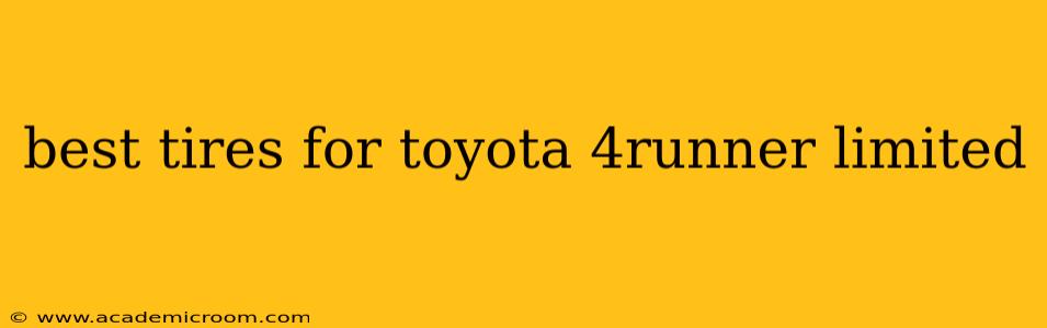 best tires for toyota 4runner limited
