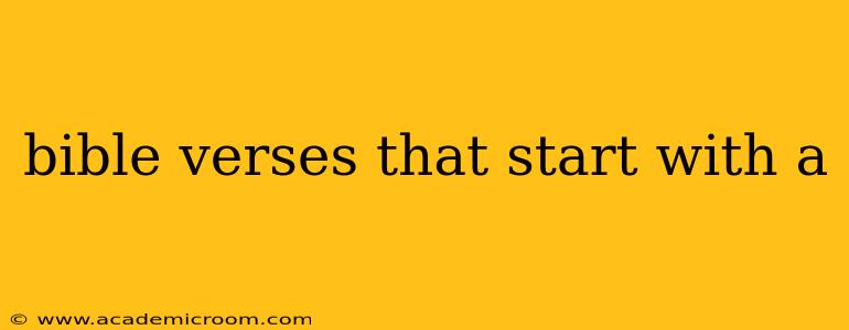 bible verses that start with a