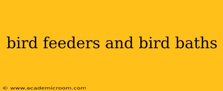 bird feeders and bird baths