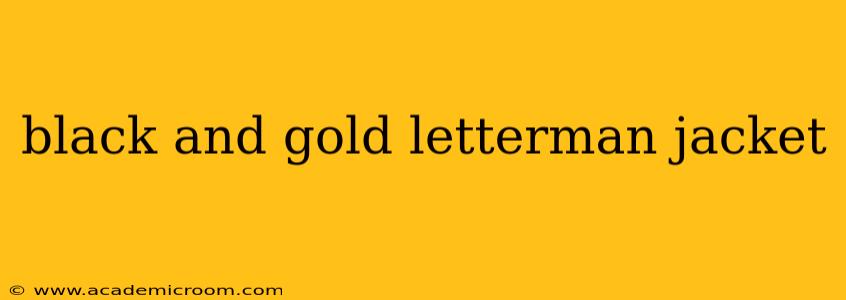 black and gold letterman jacket