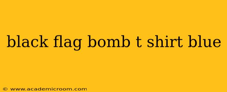 black flag bomb t shirt blue