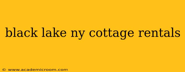 black lake ny cottage rentals