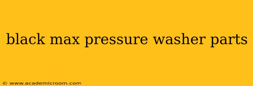 black max pressure washer parts