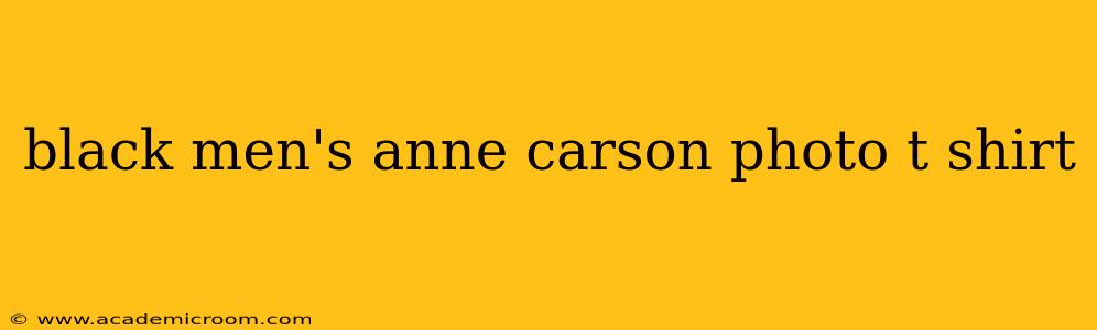 black men's anne carson photo t shirt