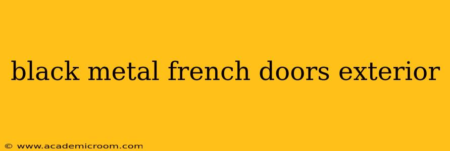 black metal french doors exterior