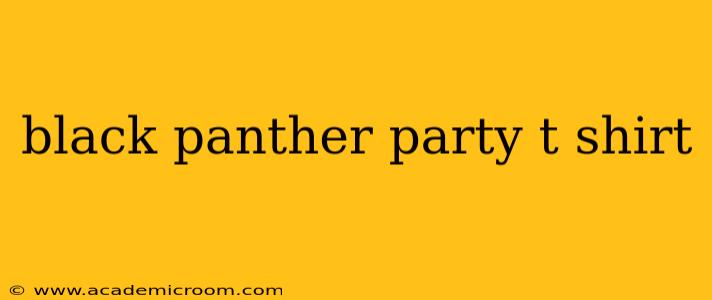 black panther party t shirt