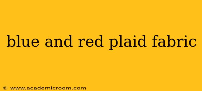 blue and red plaid fabric