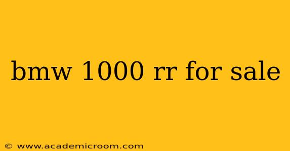 bmw 1000 rr for sale