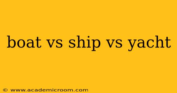 boat vs ship vs yacht