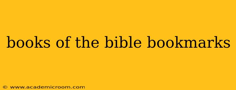 books of the bible bookmarks